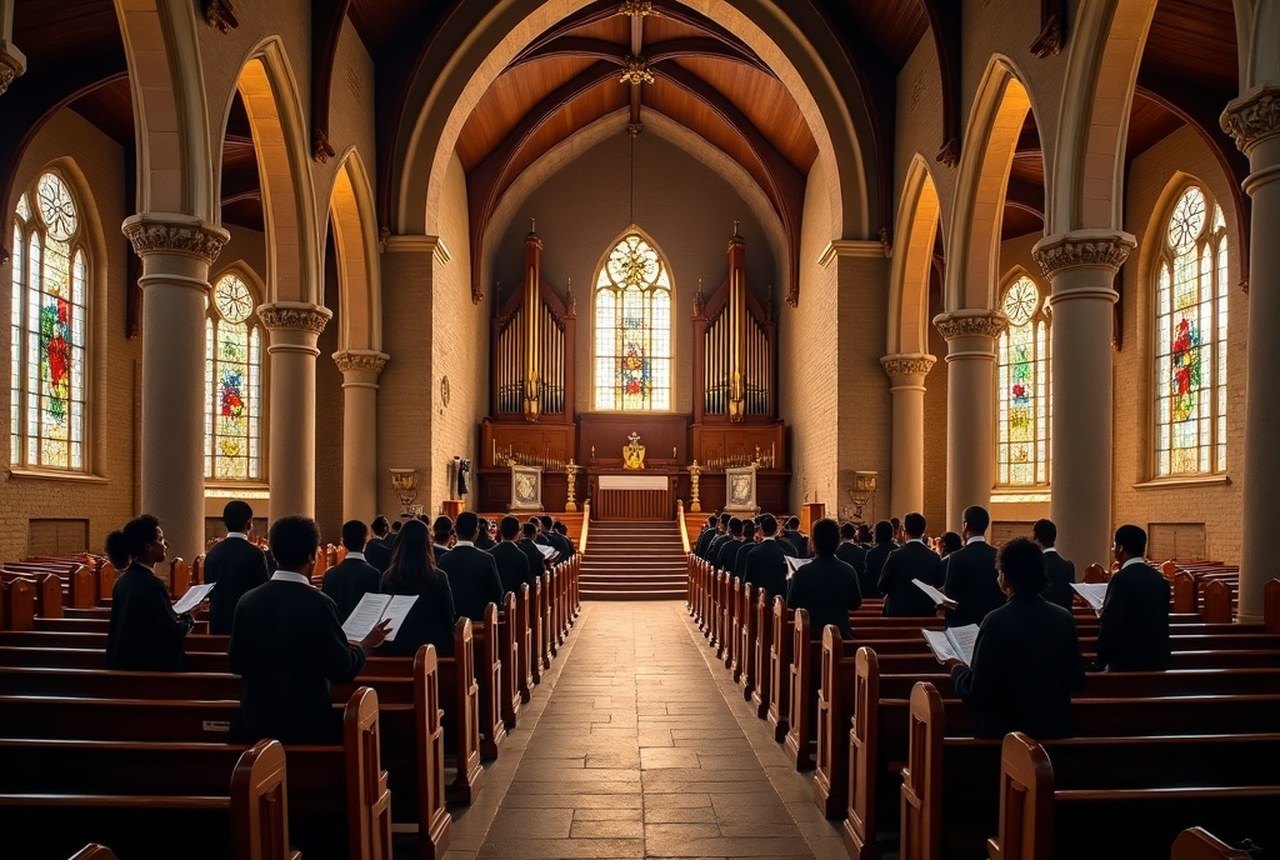 The large stone sanctuary of a large historic Black Baptist church
